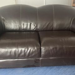 Stylish Brown Leather Sofa - 3 Seater