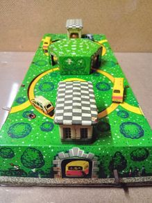 Vintage Russian wind up  Tin Toy  - Town - City