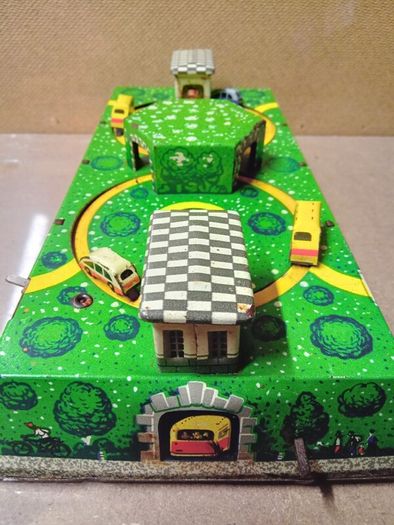 Vintage Russian wind up  Tin Toy  - Town - City