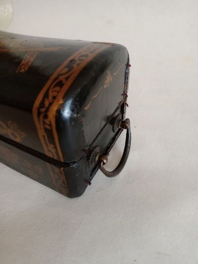 Vintage Chinese Leather Pillow Box