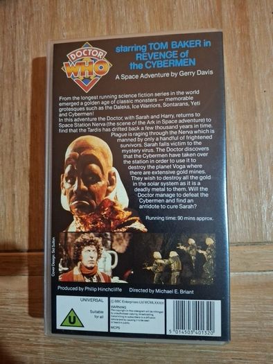 Doctor Who VHS Revenge of the Cybermen in very good condition