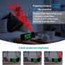 Projection Alarm Clock, Digital Clocks Bedside with Temperature Date, Adjustable Brightness, Snooze, LED Curved Screen Clocks for Bedrooms Office Home Desktop Image 5