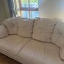 Leather cream sofa Image 2
