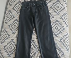 Zara Black Coated Jeans