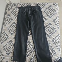 Zara Black Coated Jeans