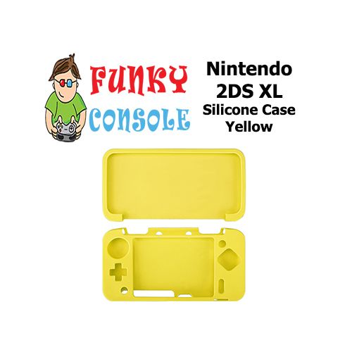 Silicone Rubber Gel Console Protective Skin Soft Case Cover Nintendo New 2DS XL Yellow