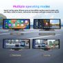 Car Mirror Video Recording Carplay & Android Auto Wireless Connection GPS Navigation Dashboard DVR AI Voice Image 4