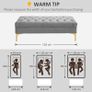 Bench Seat, Entryway Shoe Bench with Button Tufted for Bedroom, Grey Image 4