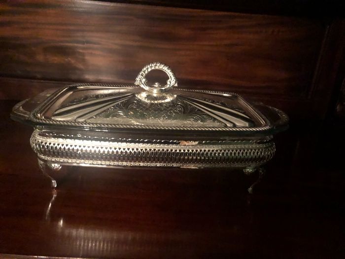 Beautiful silver serving dish