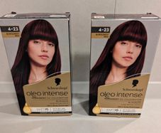 2 X Schwarzkopf oleo intense hair dye - Burgundy red
