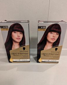 2 X Schwarzkopf oleo intense hair dye - Burgundy red