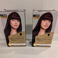 2 X Schwarzkopf oleo intense hair dye - Burgundy red