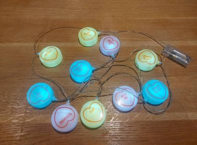 Love Hearts (sweets) Fairy Lights