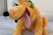 Disney Pluto Plush Doll Stuffed Animal Toy Official Store approx. 45 cm. his neck is too loose Tag is damaged Please see pictures