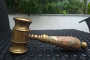 Vintage Solid Brass Judge's/Auctioneer's Gavel