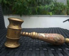 Vintage Solid Brass Judge's/Auctioneer's Gavel