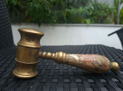 Vintage Solid Brass Judge's/Auctioneer's Gavel