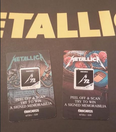 Metallica Fan Cards