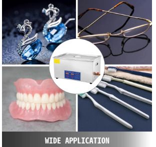 Ultrasonic Cleaner with Heater Digital Timer Mini Portable Ultrasound Bath Washing Machine for Jewelry Glasses Timepieces