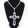 Ridiculously Large Enameled Silver Cross Pendant Image 9