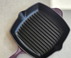 Le Creuset cassis purple cast iron square Grillit Grill pan