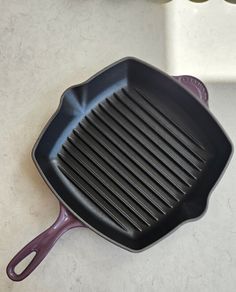 Le Creuset cassis purple cast iron square Grillit Grill pan