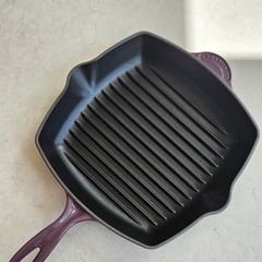 Le Creuset cassis purple cast iron square Grillit Grill pan