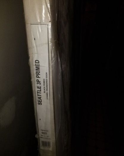 One Door  Brand New Seattle 3-Panel Black Solid Interior Door