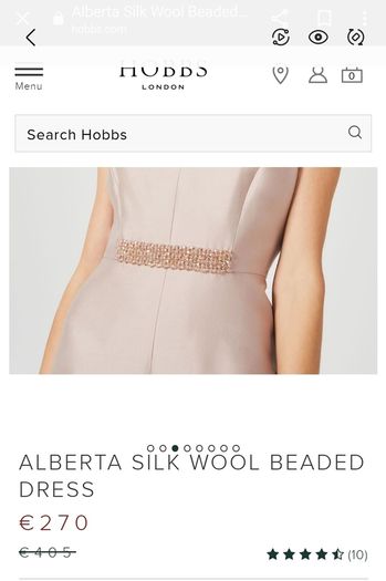 Hobbs midi dress size 8 silk wool worn once like new