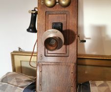 Antique Western Electric hand crank telephone