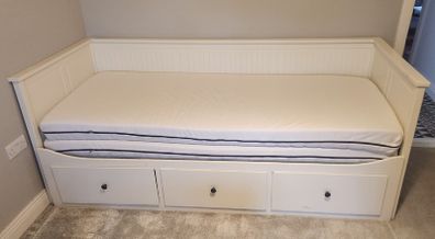 IKEA HEMNES Day Bed with 3 drawers and 2 mattresses