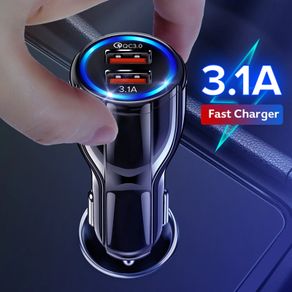 18W 3.1A Car Charger Dual USB Fast Charging QC Phone Charger Adapter For iPhone 11 Pro Max 6 7 8 Plus Samsung Xiaomi Redmi Huawei