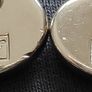 Duchamp London silver tone cufflinks with enamelled lavender & blue flowers pattern Image 4