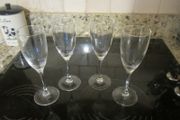 Set of 4 champagne  G.H MARTEL.&amp; C flutes