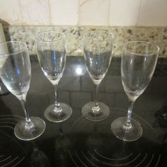 Set of 4 champagne  G.H MARTEL.& C flutes