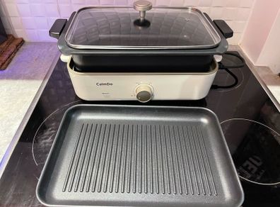 BRAND NEW 1400W household multi-function cooking pot diy electric hot pot household smoke-free electric grill BBQ machine grill