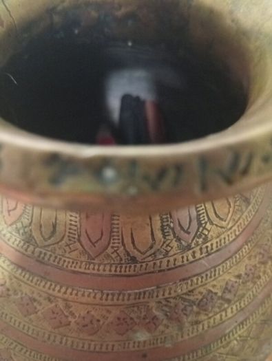 antique Indian brass lota  over