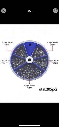 fishing sinkers 205 pieces