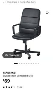 Office Chair Ikea Renberget