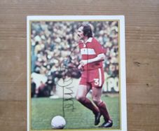 Terry Cooper Middlesbrough Autograph Topps 1977 Trade Card