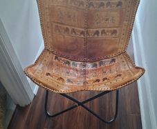 Unique leather butterfly chair