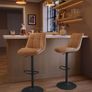 Set of 2 Bar stools  Faux leather  with backrests Image 5