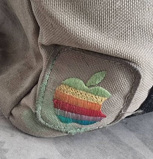 vintage apple bag