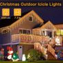 Christmas Icicle Lights Outdoor - Christmas Tree Light Decorations 7.5M 306 LED String Fairy Light Mains Powered Warm White 11 Modes Multicolour Waterproof with Remote Timer for Outside Window (FREE POSTAGE) Image 3