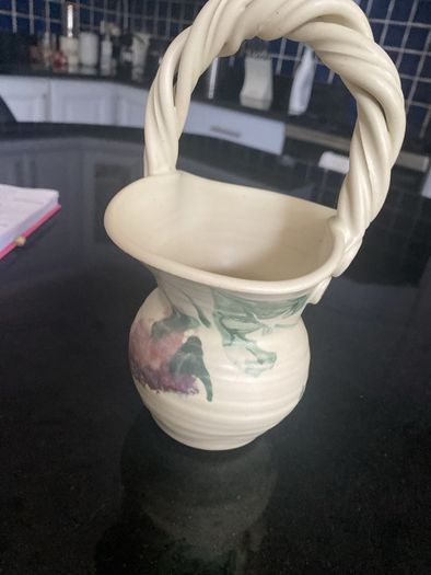 Ballydoughan pottery basket style vase