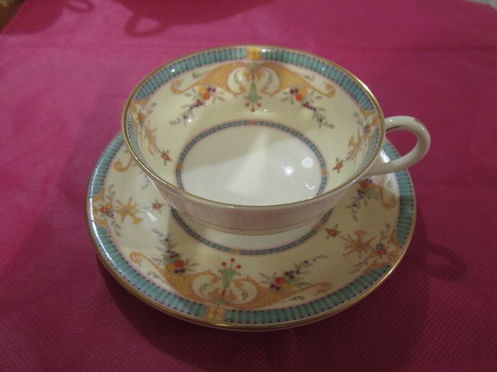 RARE ...Royal Worcester Bordeaux ....trio ...