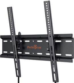 TV Wall Bracket for Most 26-60 Inch TVs, Sturdy Tilt TV Bracket with VESA 75x75-400x400mm, 55 Inch Slim TV Wall Mount with Safe Pull Strings, Up to 52kg, Black (FREE POSTAGE)