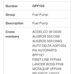 Toyota fuel pump