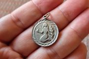 Vintage Virgo Zodiac Pendant