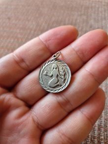 Vintage Virgo Zodiac Pendant